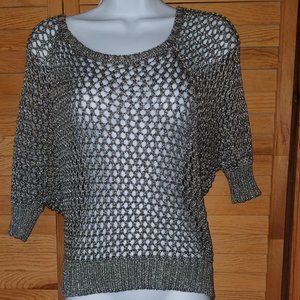 Kenar Crochet Silver Sweater Size M